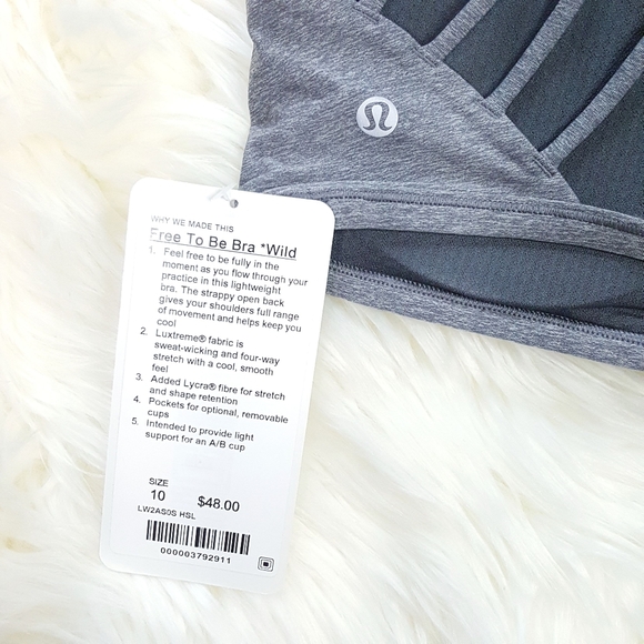 Lululemon Free To Be Wild Gray Strappy Sports Bra - Picture 4 of 4